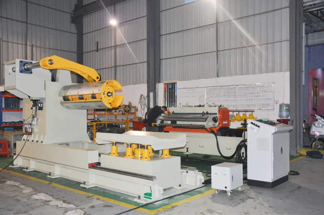 Heavy Duty Decoiler Straightener &amp; Zigzag Servo Feeder for Circle Production Line